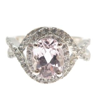 Elegant Designer Signed Kunzite Ring